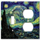 ArtPlates Starry Night 2 Gang Switch/Outlet Combo Wall Plate - SO-5