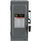 SquareD 60 Amp 240-Volt Two-Pole Indoor General Duty Fusible Safety Switch with Neutral - D222NCP