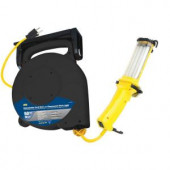 Tasco 50 ft. 16/3 SJT 26-Watt Fluorescent Mountable Retractable Cord Reel - Yellow and Black - 07-00251