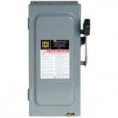 SquareD 60 Amp 240-Volt 3-Pole Fusible Indoor General Duty Safety Switch - D322N