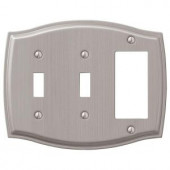  Sonoma 2 Toggle 1 Decora Wall Plate - Brushed Nickel - 159TTRBN