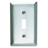 Pass&Seymour 1-Gang 1 Toggle Wall Plate - Stainless Steel - SL1CC15