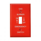 Amerelle Steel 1 Toggle Small Wall Plate - Red - C974T
