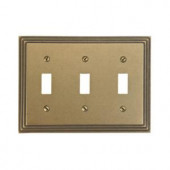 Amerelle Steps 1 Toggle Wall Plate - Rustic Brass - 84TTTRB