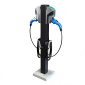 TurboDock 20 ft. 16-Amp 120/240-Volt Commercial/Workplace EV Charging Stations with Dual Pedestal - 20088-020, Dual Ped.