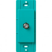 Lutron Satin Colors Coaxial Cable Jack - Turquoise - SC-CJ-TQ