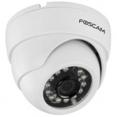 Foscam Wireless 720p Indoor Dome Shaped Plug and Play (P2P) IP Surveillance Camera - White - FI9851PW