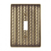 Amerelle Weave 1 Toggle Wall Plate - Bronze - 89TB