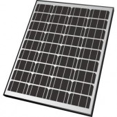 NaturePower 65-Watt Monocrystalline Solar Panel with Aluminum Frame for 12-Volt Charging - 50062