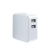 MerkuryInnovations Duo 3.4 Amp High-Speed Dual USB Wall Charger With Foldable Plug - White - MI-TC342-199