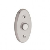 Baldwin 3 in. Oval Wired Lighted Push Button Doorbell in Satin Nickel - 4858.150