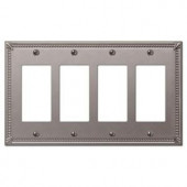 CreativeAccents Imperial 4 Decora Wall Plate - Brushed Nickel - 3024BN