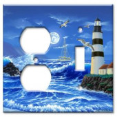 ArtPlates Lighthouse at Night Outlet/Switch Combo Wall Plate - OS-661