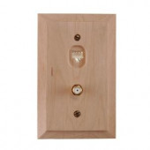 HamptonBay Data and Coaxial Wall Plate - Un-Finished Wood - 180RJ45CX