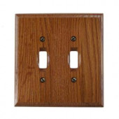 Amerelle 2 Toggle Wall Plate - Red Oak - 4008TT