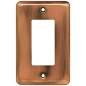 Liberty Stamped Round 1 Decora Wall Plate - Antique Copper - 64124