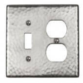 TheCopperFactory 2 Gang Combination Switch Plate - Satin Nickel - CF126SN