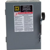 SquareD 30 Amp 240-Volt 2-Pole Indoor General Duty Fusible Safety Switch with Neutral - D221NCP