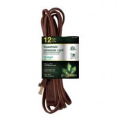 PowerByGoGreen 12 ft. 16/2 SPT-2 Household Extension Cord - Brown - GG-24812