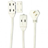 Axis 6 ft. 3-Outlet Wall Hugger Indoor Extension Cord - White - 45503