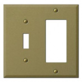 CreativeAccents Steel 1 Toggle 1 Decora Wall Plate - Antique Brass - 9MAB126