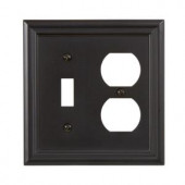 Amerelle Continental 1 Toggle 1 Duplex Wall Plate - Oil Rubbed Bronze - 94TDORB