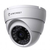 Amcrest 800 TVL (720P/1.0MP) Dome Outdoor Camera with 65 ft. IR LED Night Vision and More - White - AMC960HDC36-W