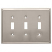 Liberty Country Fair 3 Toggle Switch Wall Plate - Satin Nickel - 126366