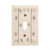 Amerelle Rosette 1 Toggle Wall Plate - Antique White - 8302TAW