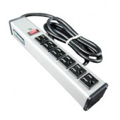 Wiremold 15 ft. 6-Outlet 15-Amp Compact Power Strip with Lighted On/Off Switch - UL207BD