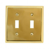 Amerelle Madison 2 Toggle Wall Plate - Polished Brass - 75TTBR