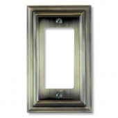Amerelle Continental 1 Decora Wall Plate - Brushed Brass - 94RBB