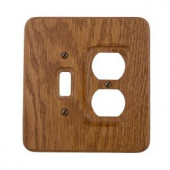 Amerelle Heritage 1 Toggle 1 Duplex Wall Plate - Red Oak - 190TD