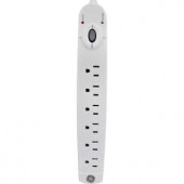 GE 6-Outlet Surge Protector - White - 14701