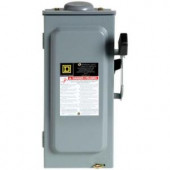 SquareD 60 Amp 240-Volt 3-Pole Fusible Outdoor General Duty Safety Switch - D322NRB