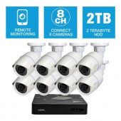 Q-SEE Freedom Series 8-Channel 1080p 2TB Network Video Recorder with (8) 1080p Bullet Cameras and 100 ft. Night Vision - QT868-8BC-2