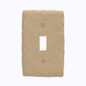 Amerelle Faux Slate Resin 1 Toggle Wall Plate - Almond - 8345TA