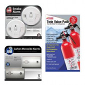 Kidde Value Pack Pro 1A10BC Fire Extinguisher with 9CO5 CO and i9010 10 Year Smoke Alarm - 210026568