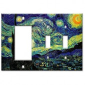 ArtPlates Starry Night 3 Gang Rocker/2 Switch Combo Wall Plate - RSS-5