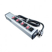 Wiremold 6 ft. 4-Outlet Deluxe Control Power Strip with Lighted On/Off Switch - UL215BC