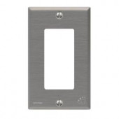 Leviton 1 Gang Standard Size Antimicrobial Treated Decora Wall Plate - Powder Coated Stainless Steel - 140-84401-A40