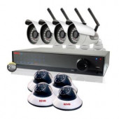 Revo Lite 16-Channel 2TB 960H DVR Surveillance System with (4) 600TVL Wireless Bullet Cameras and 4 Wired Dome Cameras - RL161HWB4ED4E-2T