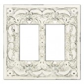 CreativeAccents Steel 2 Decora Wall Plate - White - 9DCW127
