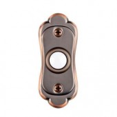 HamptonBay Wired Lighted Door Bell Push Button, Mediterranean Bronze - HB-622-02