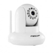Foscam Wireless Indoor 960p IP Dome Shaped Plug and Play Surveillance Camera - White - FI9831PW