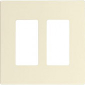 CooperWiringDevices 2 Switch Decorator Duplex Nylon Wall Plate - Light Almond - PJS262LA-L