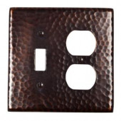 TheCopperFactory 2 Gang Combination Switch Plate - Antique Copper - CF126AN