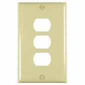 Pass&Seymour 1 Gang Despard 3 Toggle Switch Wall Plate - Ivory - K3I