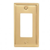 Amerelle Madison 1 Gang Decora Wall Plate - Polished Brass - 75RBR