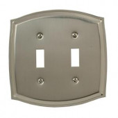 Amerelle Sonoma 2 Toggle Wall Plate - Satin Nickel - 76TTN